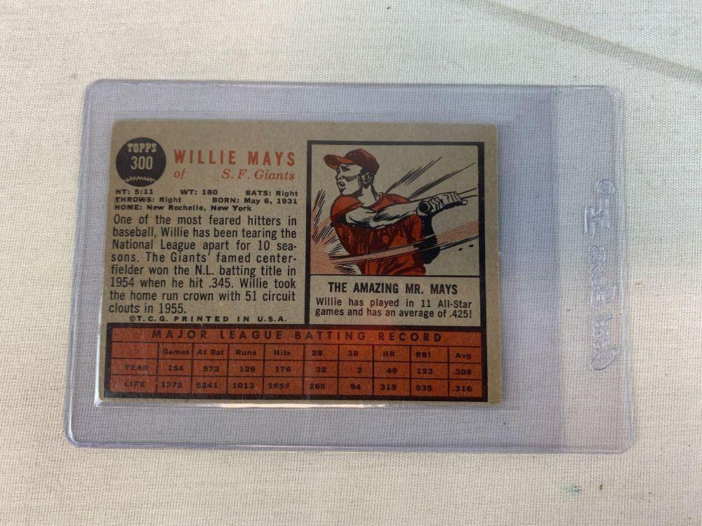 1962 Wille Mays Topps Baseball Card