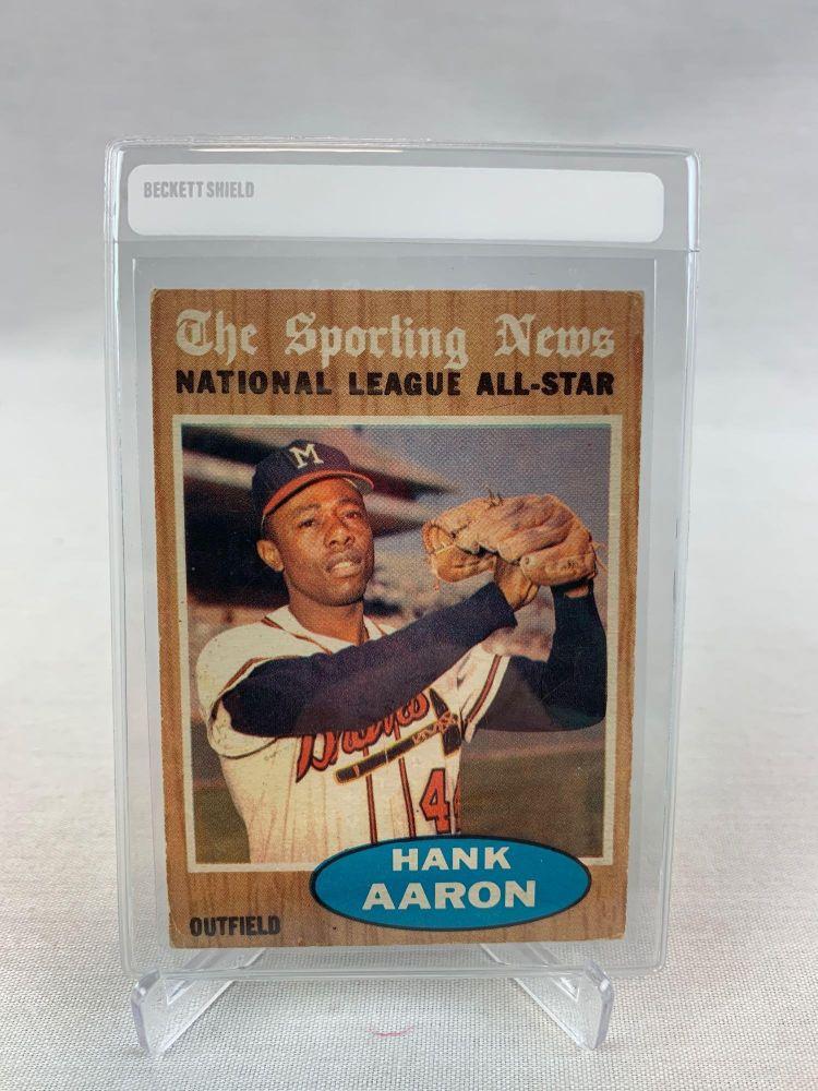 1962 Hank Aaron Topps baseball Card The Sporting news