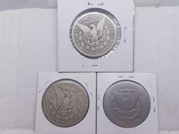 1879,88O,92S, MORGAN DOLLARS (3-COINS)