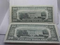 1990,1993, $20. FEDERAL RESERVE NOTES