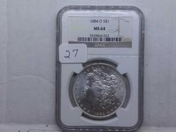 1884O MORGAN DOLLAR NGC MS64