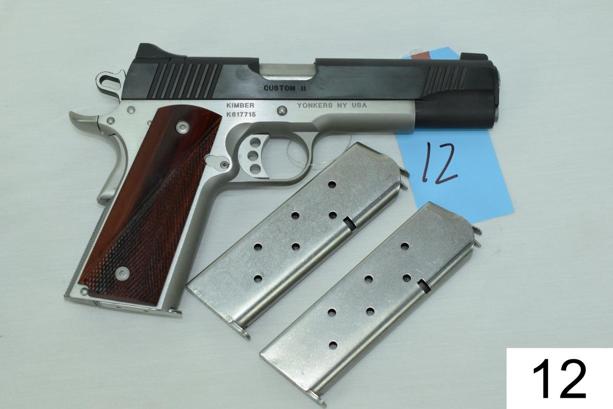 Kimber    Custom II    Cal .45 ACP    SN: K617715    3 Mags    Condition: 95% W/Box