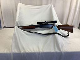 Remington model 7600, 243 win, silver antler scope
