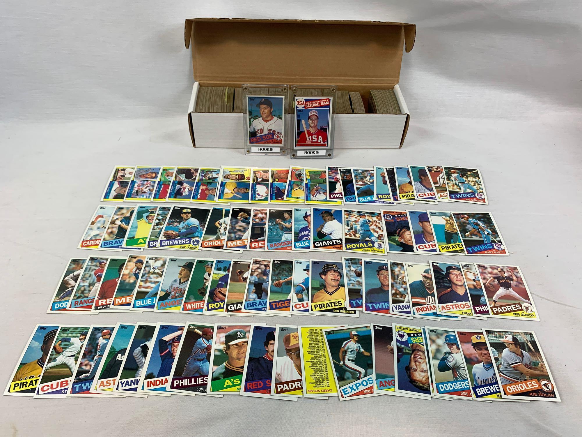 1985 Topps Baseball Complete Set w/ Clemens, McGwire Rookies NM-M