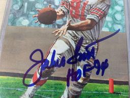 1993 Don Maynard & 1994 Jackie Smith signed goal line art cards