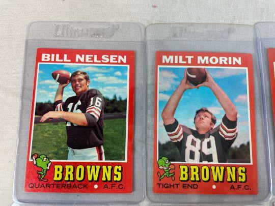 1960's-70's Cleveland Browns (6) Card Lot w/ L. Kelly- E. Green- G. Collins