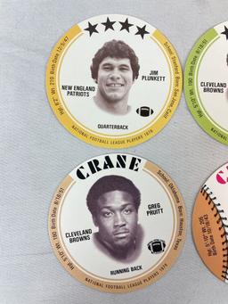 1976 Crane Discs MINT  (6) Card Star FB/BB Lot w/ G. Pruitt(2) -Kilmer-Lolich