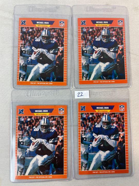 1989 Pro-Set (4) Michael Irvin RC's  NM-MT