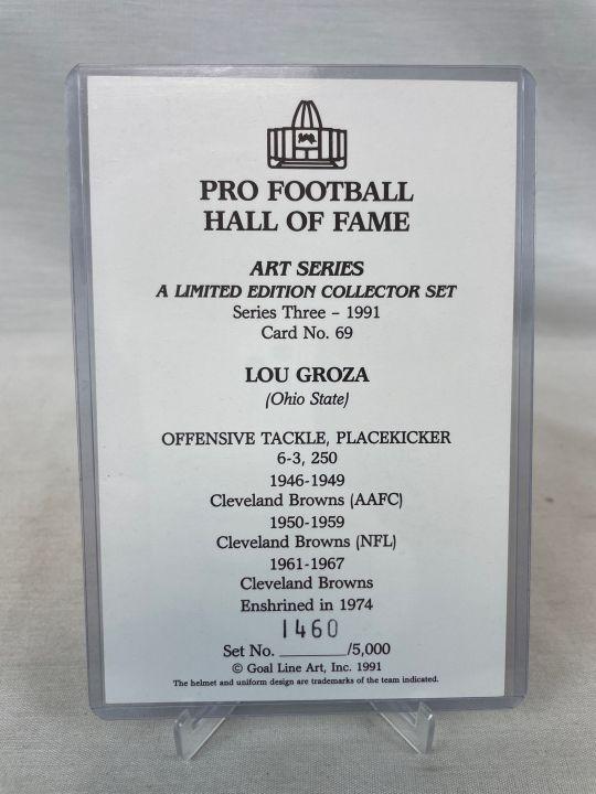 1991 Goal Line Art FB Lou Groza  Cleveland Browns   MINT