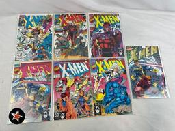 (7) X-Men Comic Books - Issues: 1, 1, 1, 1, 2, 3