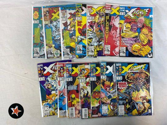 (14) X-Force Comic Books - Issues: 12-24, 26 (Some with Trading Cards)