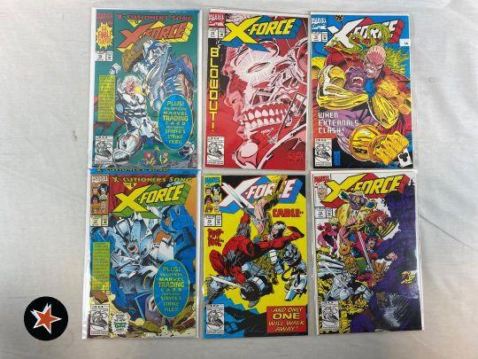 (14) X-Force Comic Books - Issues: 12-24, 26 (Some with Trading Cards)