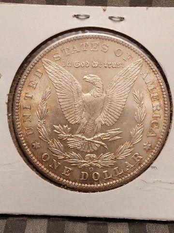 1902O MORGAN DOLLAR BU TONING