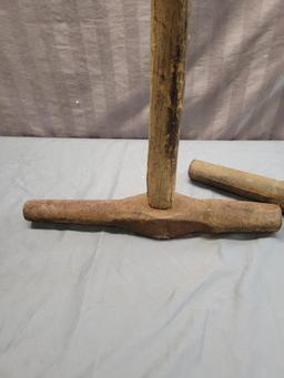 Pair of railroad spike mallets