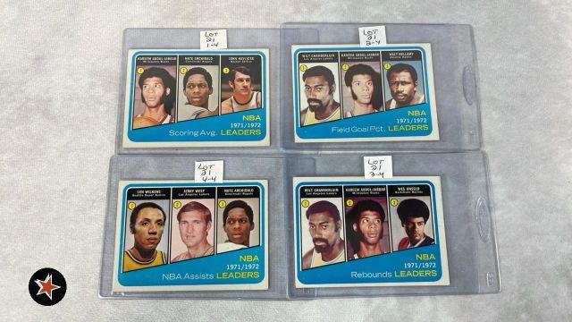 1972-73 Topps Basketball League Leader Lot