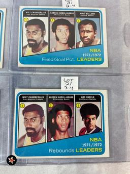 1972-73 Topps Basketball League Leader Lot
