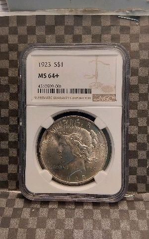 1923 PEACE DOLLAR NGC MS64+