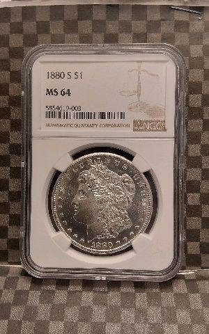 1880S MORGAN DOLLAR NGC MS64 LOOKS PL