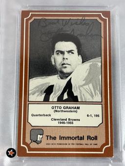 1975 Fleer Immortal Roll Autographed Cleveland Browns HOF Cards PSA