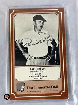 1975 Fleer Immortal Roll Autographed Cleveland Browns HOF Cards PSA