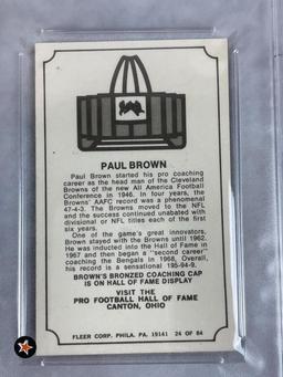 1975 Fleer Immortal Roll Autographed Cleveland Browns HOF Cards PSA