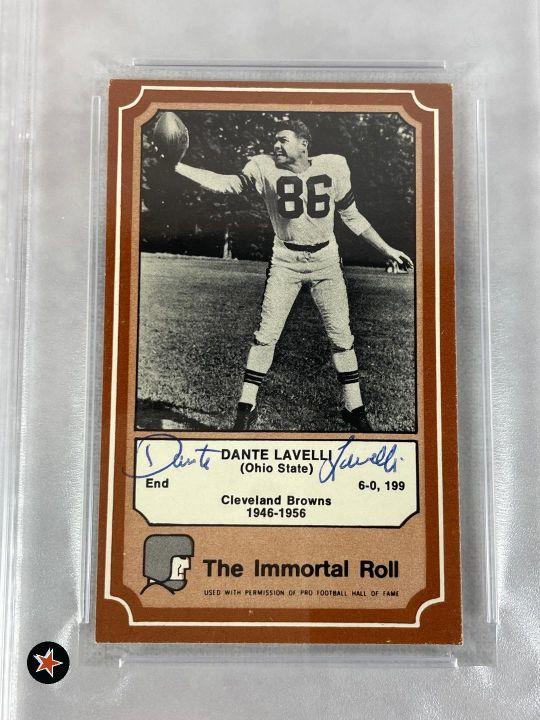 1975 Fleer Immortal Roll Autographed Cleveland Browns HOF Cards PSA