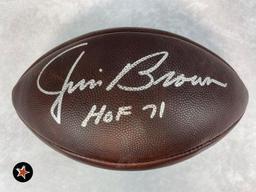 Jim Brown Autographed DUKE NFL Football