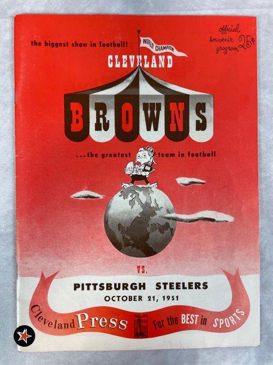 1951 Cleveland Browns vs. Steelers Program and Ticket