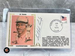 Satchel Paige Autographed 1979 Gateway Cachet Postmarked - Full JSA Letter