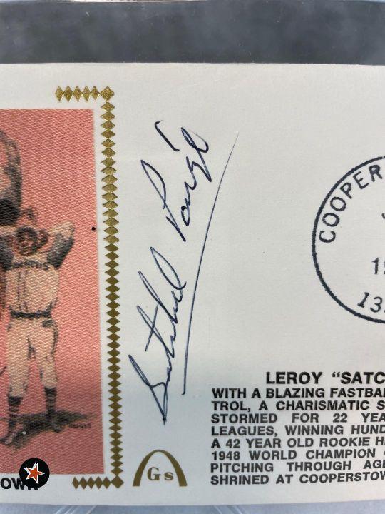 Satchel Paige Autographed 1979 Gateway Cachet Postmarked - Full JSA Letter