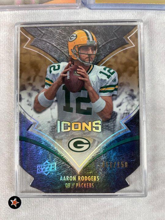 (3) Aaron Rodgers Short Print Insert Cards /25 - /50 - /150