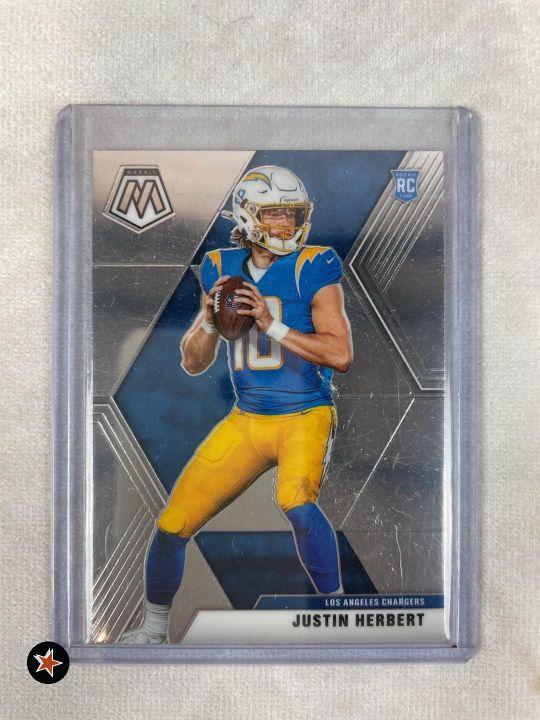 2020 Mosaic Justin Herbert Rookie and NFL Debut Cards