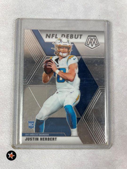 2020 Mosaic Justin Herbert Rookie and NFL Debut Cards