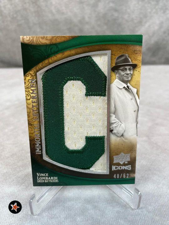 2009 UD Icons Immortal Letterman Vince Lombardi "C" - 48/62