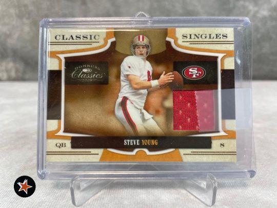 2009 Classic Singles #23 Steve Young Game Worn Jersey Card - 215/250