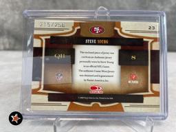 2009 Classic Singles #23 Steve Young Game Worn Jersey Card - 215/250