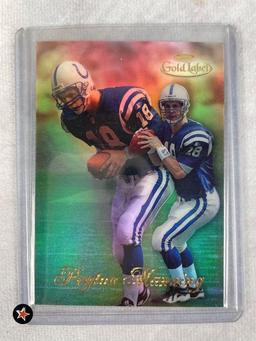 1998 Topps Gold Label Peyton Manning (2) Variations Rookie Cards