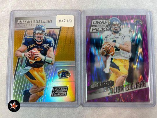 2016 Panini Draft Picks Prizm Julian Edelman SSP 8/10 and 2015 - 50/99