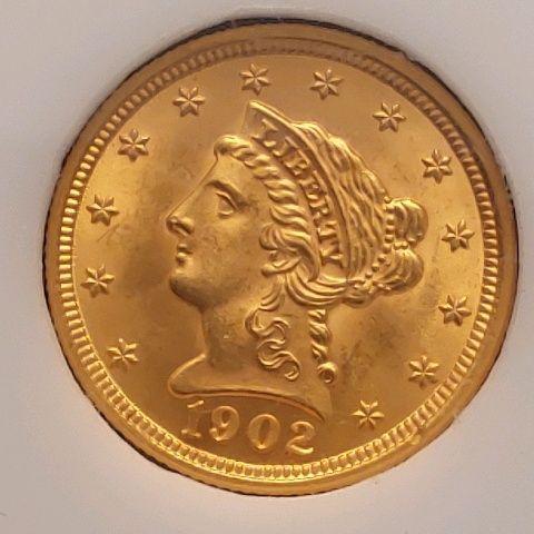 1902 $2.50 LIBERTY HEAD GOLD PIECE BU