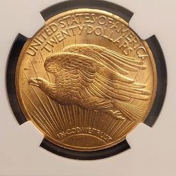 1924 $20. SAINT GAUDENS GOLD PIECE NGC MS64