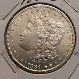 1881S MORGAN DOLLAR BU