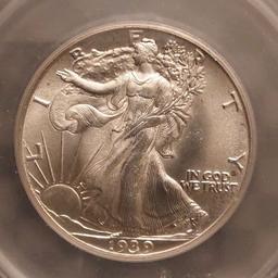 1939 WALKING LIBERTY HALF IN SEGS MS65 HOLDER