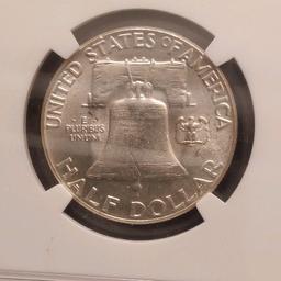 1949 FRANKLIN HALF NGC MS62