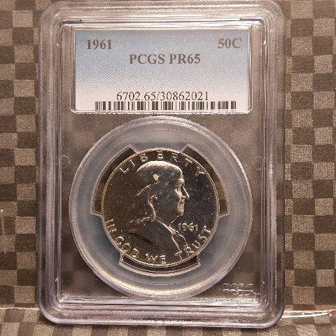 1961 FRANKLIN HALF PCGS PR65