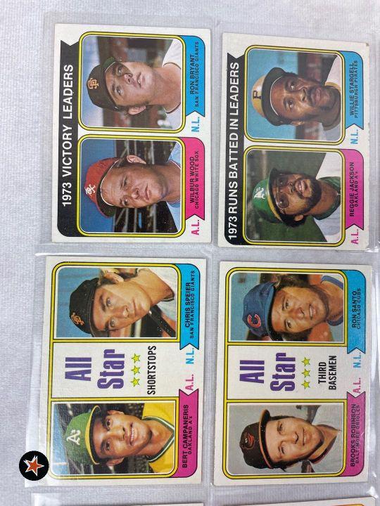 1973 Topps Baseball lot of 25, Leaders and Stars