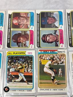 1973 Topps Baseball lot of 25, Leaders and Stars