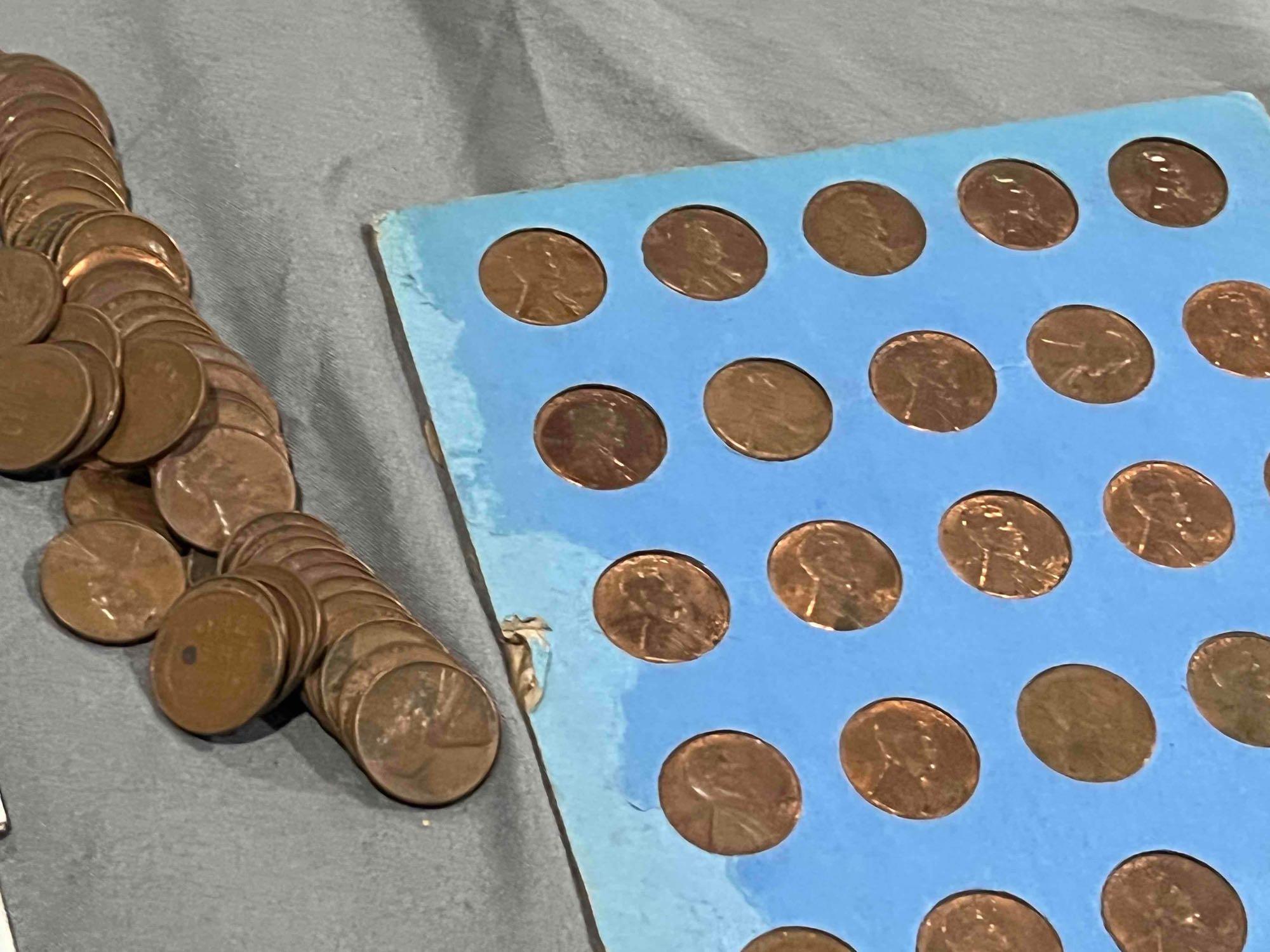 Large lot of Wheat Cents, Lincoln memorial cents and more