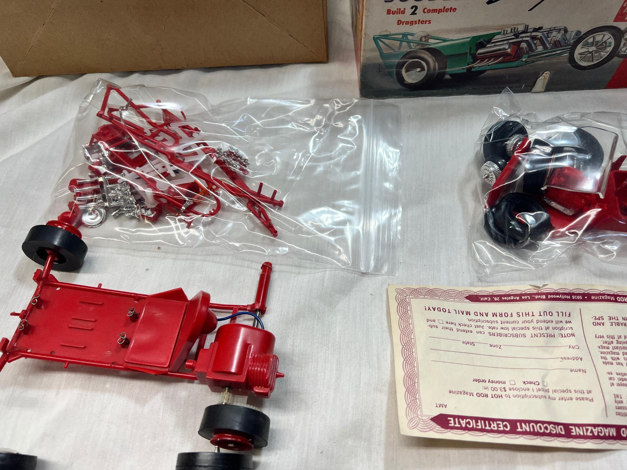 Vintage AMT Double Model Kit, partially assembled