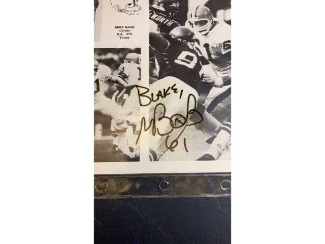 Lou Groza & Mike Baab signed photographs