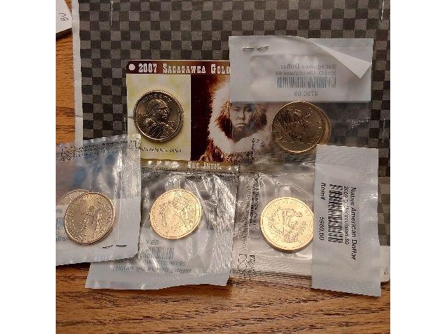 LOT OF 8 SACAGAWEA/NATIVE AMERICAN DOLLARS BU